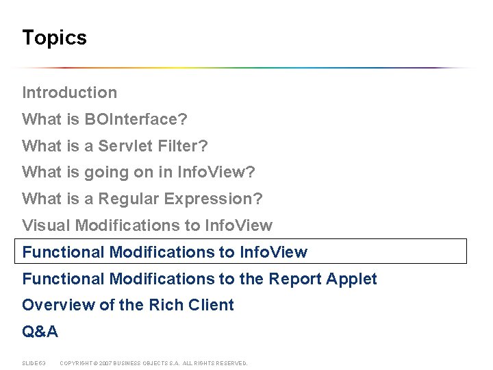 Topics Introduction What is BOInterface? What is a Servlet Filter? What is going on