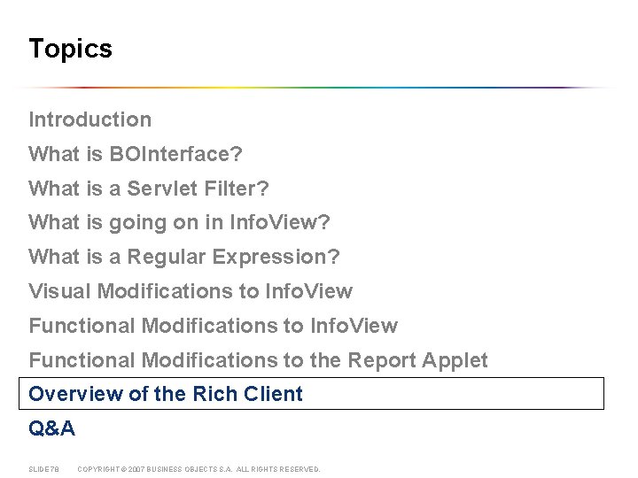 Topics Introduction What is BOInterface? What is a Servlet Filter? What is going on