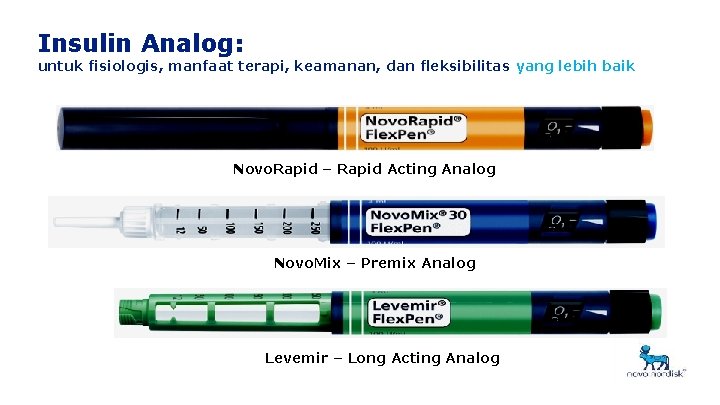 Insulin Analog: ANALOG INSULIN untuk fisiologis, manfaat terapi, keamanan, dan fleksibilitas yang lebih baik