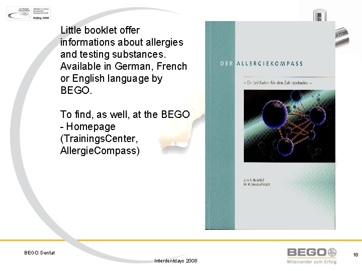 Little booklet offer informations about allergies and testing substances. Available in German, French or Little booklet offer informations about allergies and testing substances. Available in German, French or