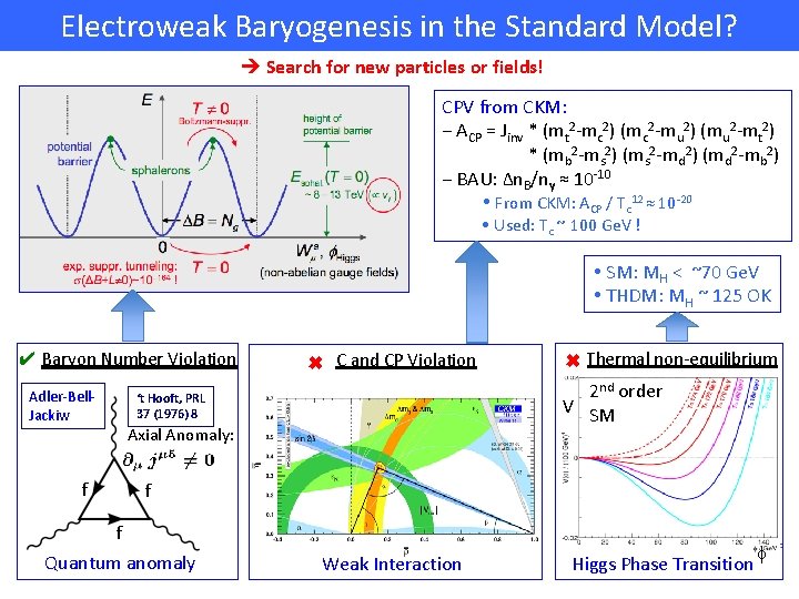 Electroweak Baryogenesis in the Standard Model? Search for new particles or fields! CPV from