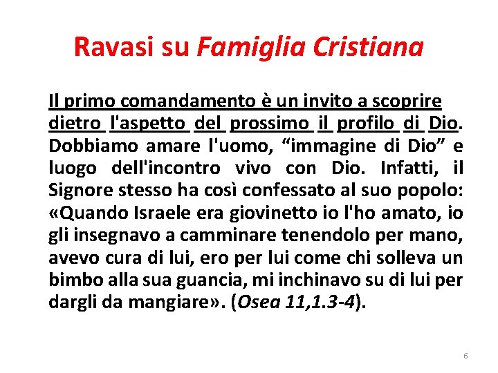 Ravasi su Famiglia Cristiana Il primo comandamento è un invito a scoprire dietro l'aspetto