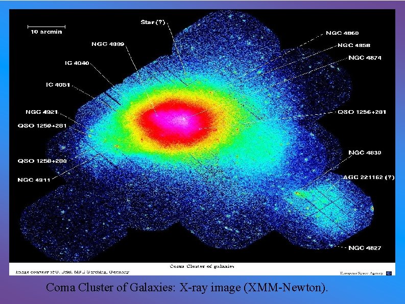 Coma Cluster of Galaxies: X-ray image (XMM-Newton). 