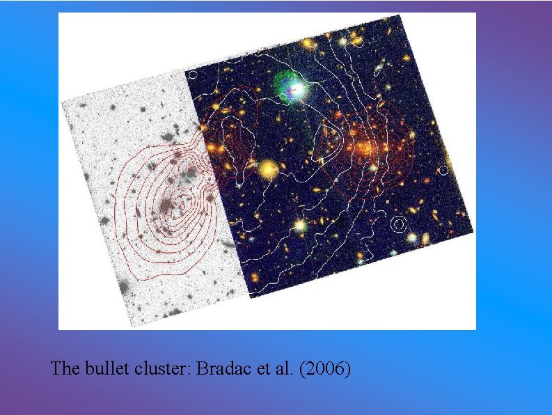 The bullet cluster: Bradac et al. (2006) 