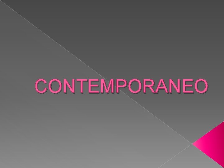 CONTEMPORANEO 