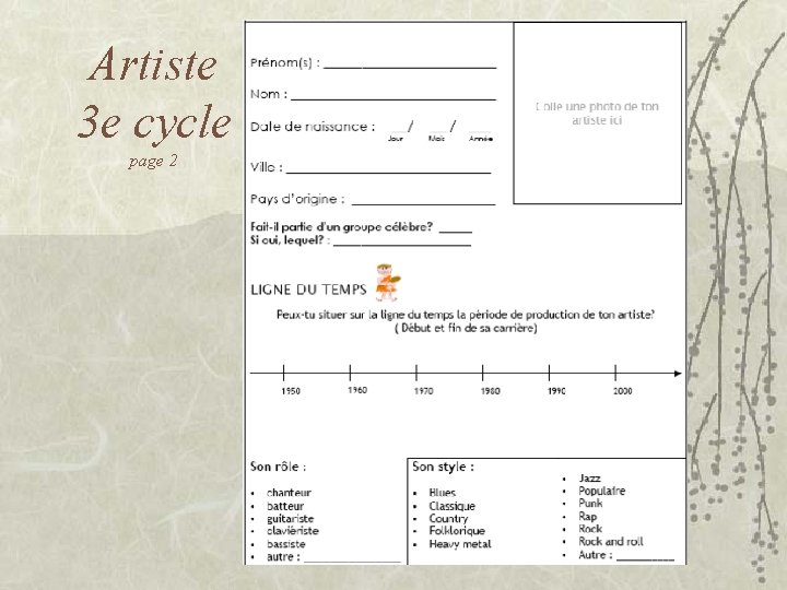 Artiste 3 e cycle page 2 