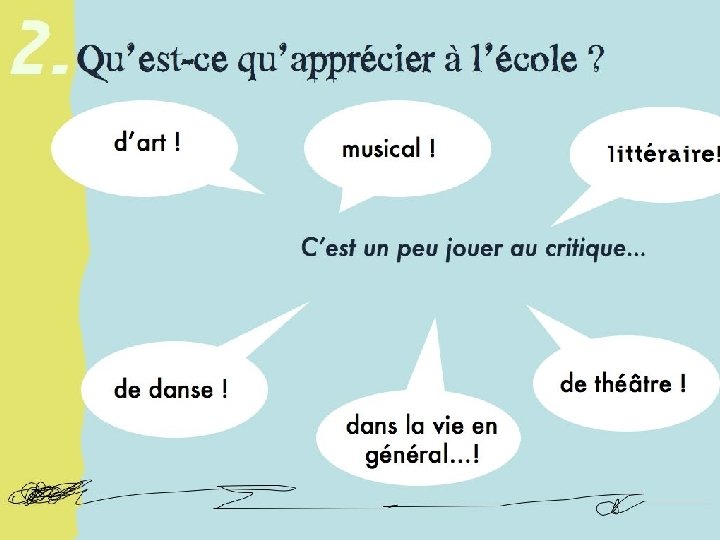 Apprécier à l’école 