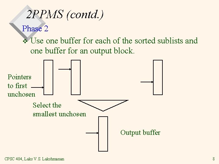 2 PPMS (contd. ) Phase 2 v Use one buffer for each of the 2 PPMS (contd. ) Phase 2 v Use one buffer for each of the