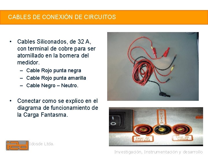 32 CABLES DE CONEXIÓN DE CIRCUITOS • Cables Siliconados, de 32 A, con terminal