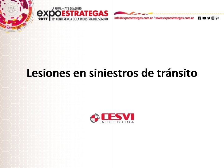 Lesiones en siniestros de tránsito 