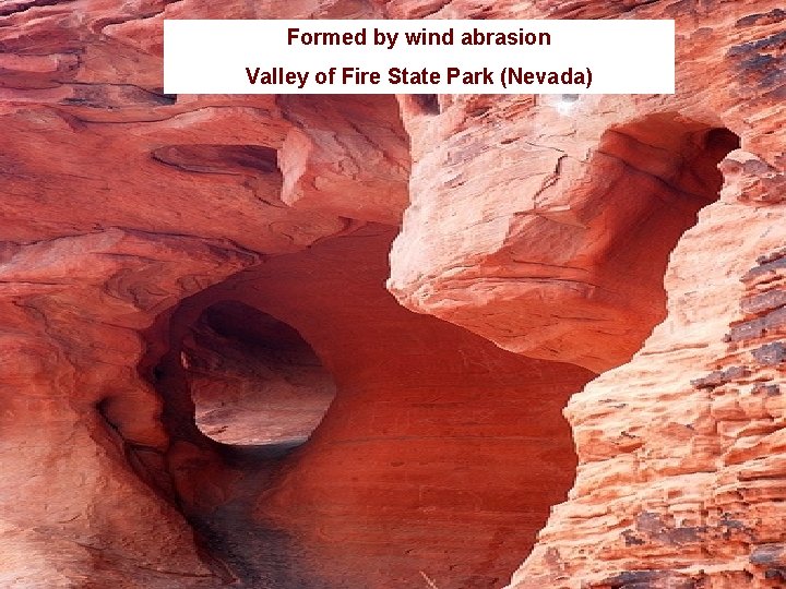 Formed by wind abrasion Valley of Fire State Park (Nevada) 