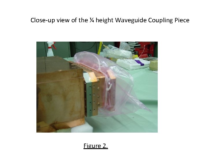 Close-up view of the ¼ height Waveguide Coupling Piece Figure 2. 