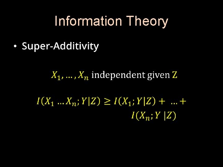 Information Theory • 