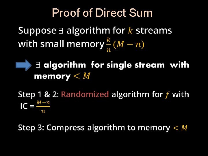 Proof of Direct Sum 