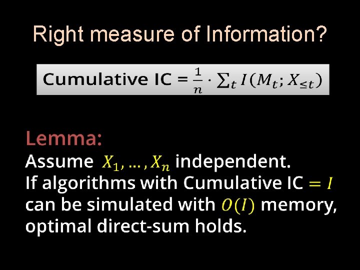 Right measure of Information? 