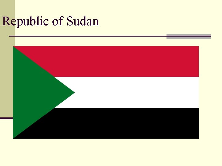 Republic of Sudan 