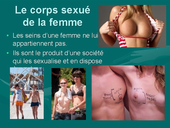 Le corps sexué de la femme • Les seins d’une femme ne lui appartiennent