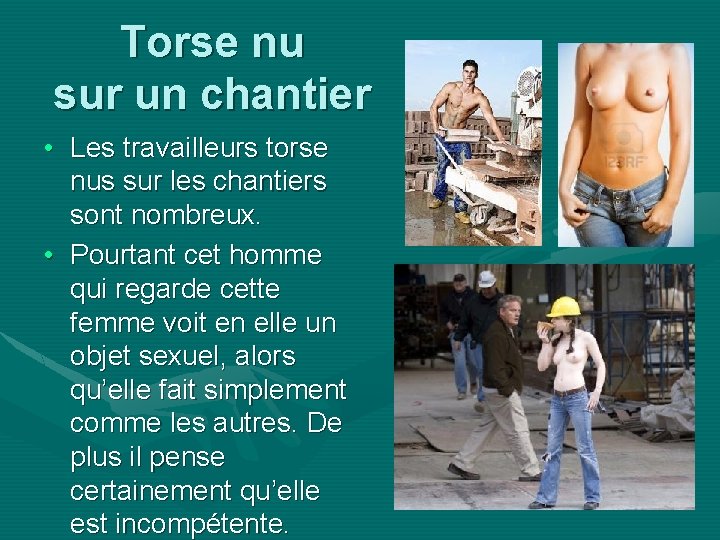 Torse nu sur un chantier • Les travailleurs torse nus sur les chantiers sont