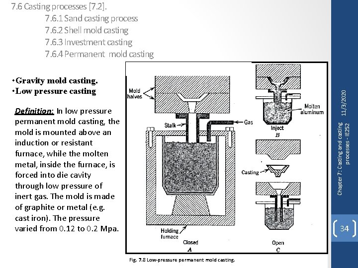 7. 6 Casting processes [7. 2]. 7. 6. 1 Sand casting process 7. 6.