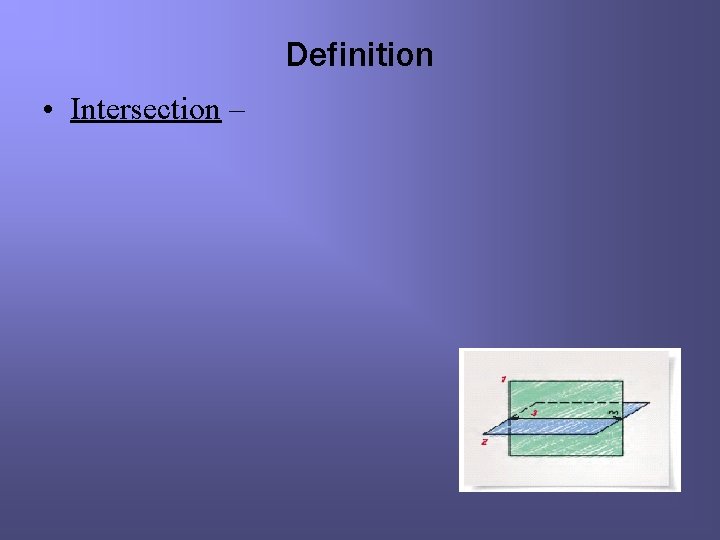 Definition • Intersection – 