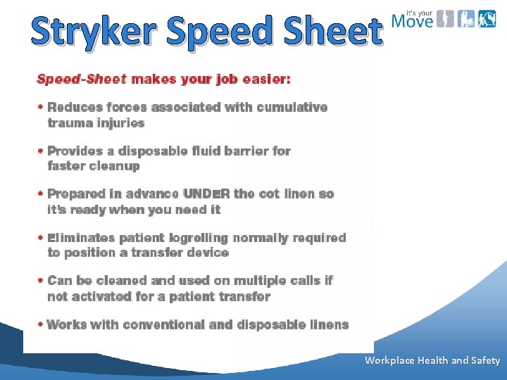 Stryker Speed Sheet Workplace Health and Safety 