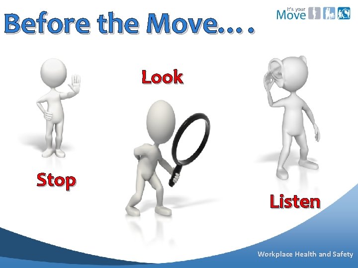 Before the Move…. Look Stop Listen Workplace Health and Safety 