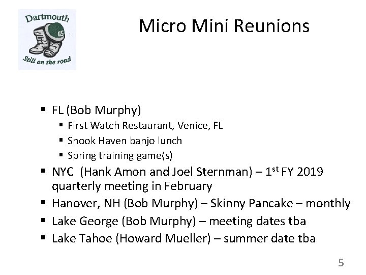 Micro Mini Reunions § FL (Bob Murphy) § First Watch Restaurant, Venice, FL §