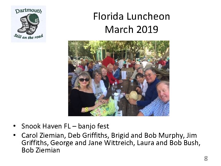 Florida Luncheon March 2019 • Snook Haven FL – banjo fest • Carol Ziemian,