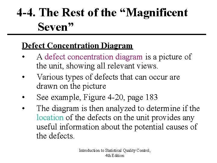 4 -4. The Rest of the “Magnificent Seven” Defect Concentration Diagram • A defect