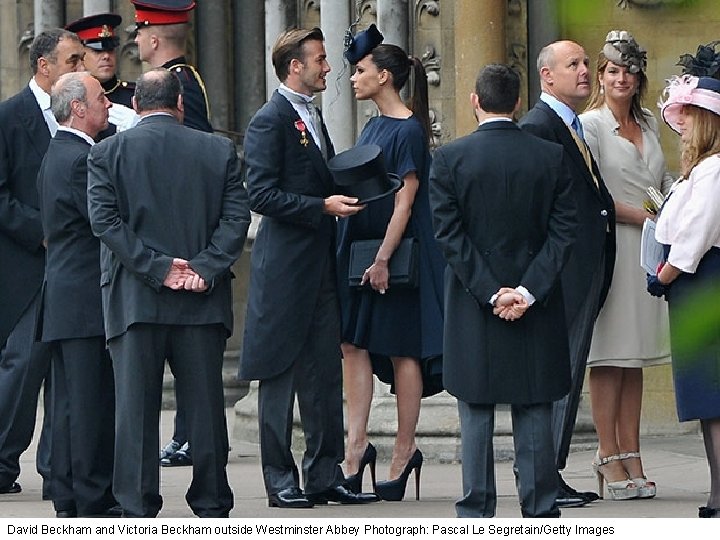 David Beckham and Victoria Beckham outside Westminster Abbey Photograph: Pascal Le Segretain/Getty Images 