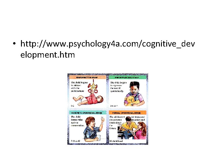  • http: //www. psychology 4 a. com/cognitive_dev elopment. htm 