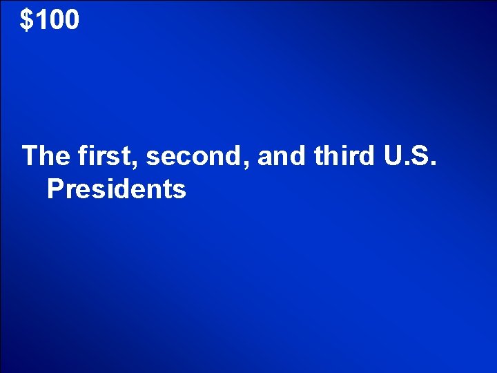 © Mark E. Damon - All Rights Reserved $100 The first, second, and third