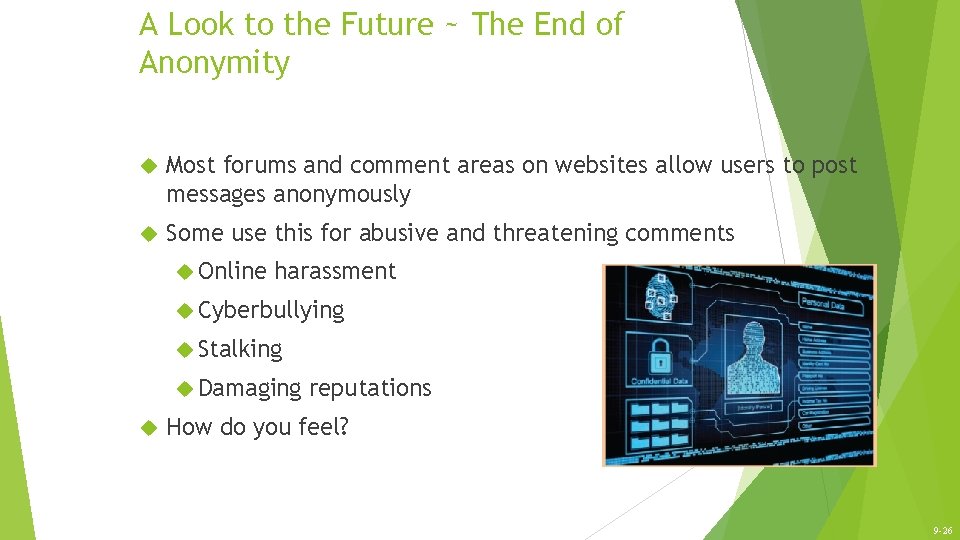 A Look to the Future ~ The End of Anonymity Most forums and comment A Look to the Future ~ The End of Anonymity Most forums and comment