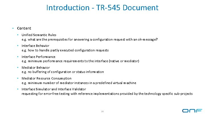 Introduction - TR-545 Document • Content • Unified Semantic Rules e. g. what are