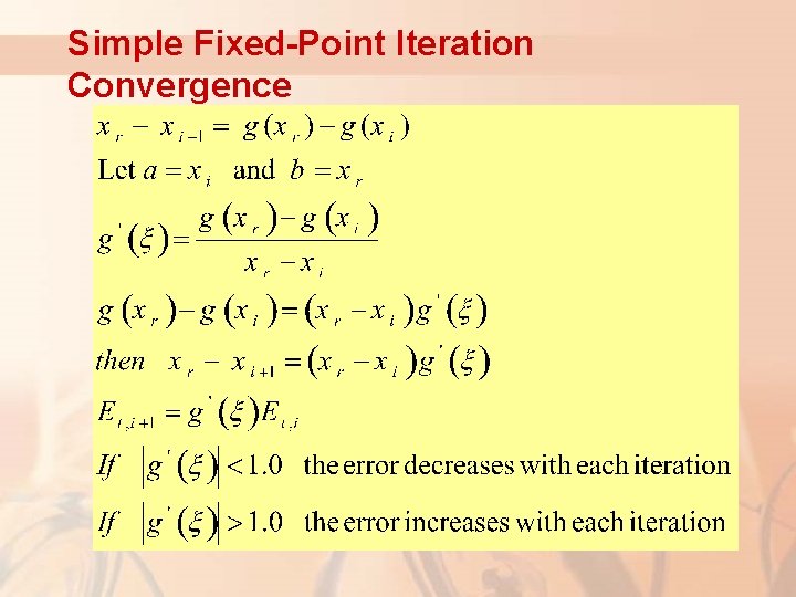 Simple Fixed-Point Iteration Convergence 