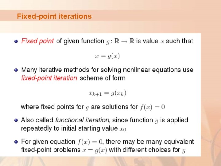 Fixed-point iterations 