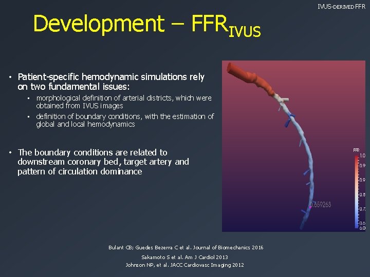 Development – FFRIVUS • Patient-specific hemodynamic simulations rely on two fundamental issues: • morphological