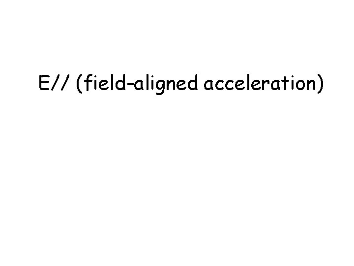 E// (field-aligned acceleration) 