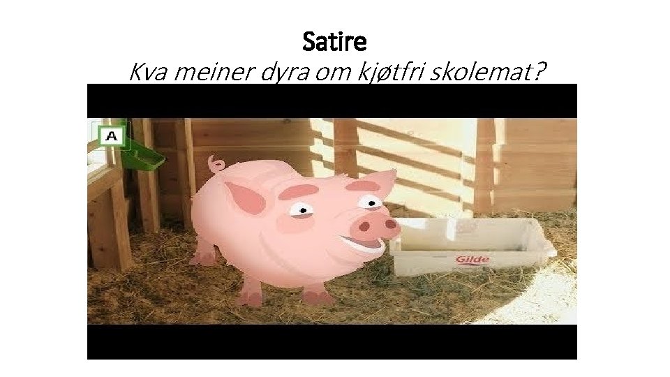 Satire Kva meiner dyra om kjøtfri skolemat? 