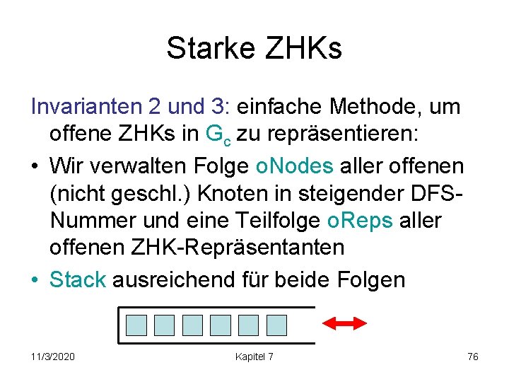 Starke ZHKs Invarianten 2 und 3: einfache Methode, um offene ZHKs in Gc zu