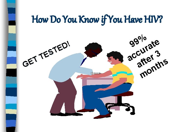 How Do You Know if You Have HIV? ! D E T S E