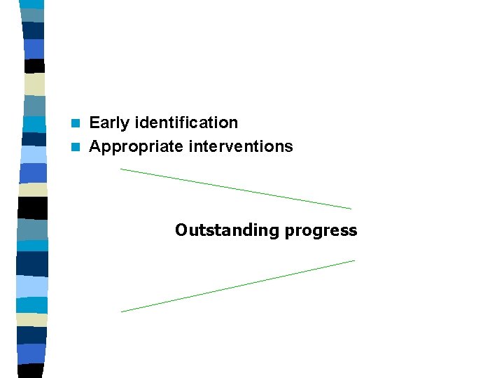 Early identification n Appropriate interventions n Outstanding progress 