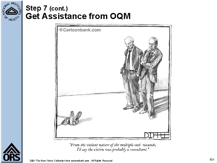 Step 7 (cont. ) Get Assistance from OQM © 2001 The New Yorker Collection