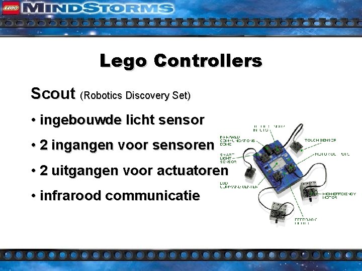 Lego Controllers Scout (Robotics Discovery Set) • ingebouwde licht sensor • 2 ingangen voor