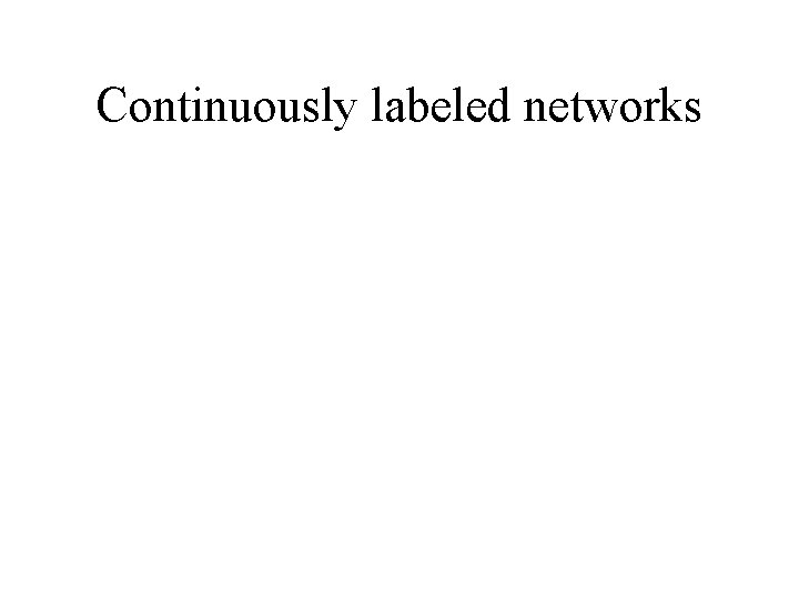 Continuously labeled networks 