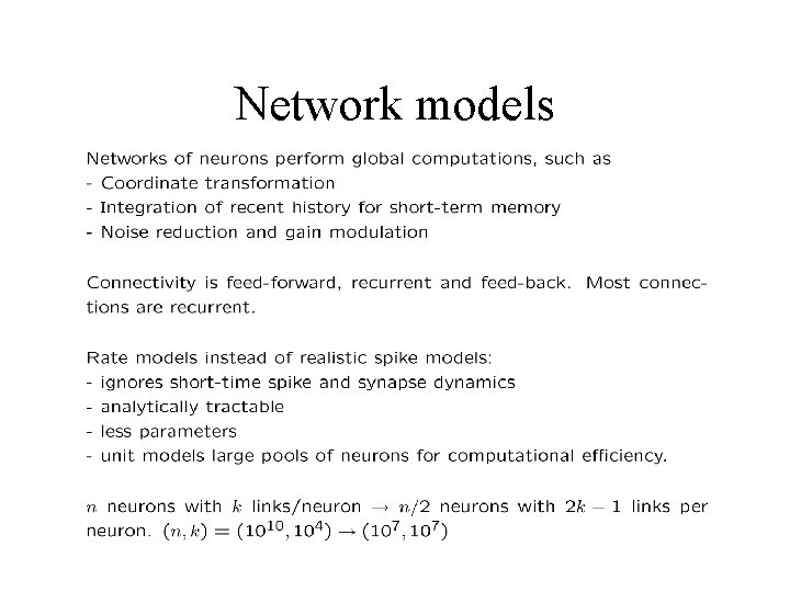 Network models 