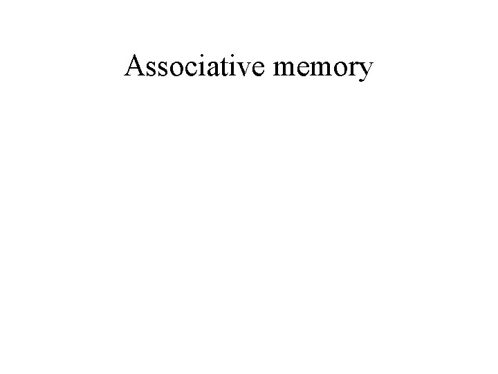Associative memory 