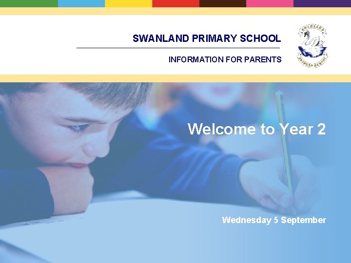 SWANLAND PRIMARY SCHOOL INFORMATION FOR PARENTS Welcome to Year 2 Wednesday 5 September 