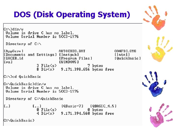 DOS (Disk Operating System) 