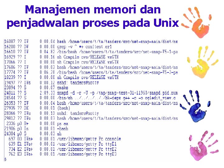 Manajemen memori dan penjadwalan proses pada Unix 